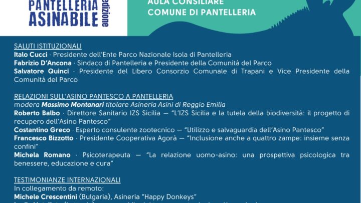 “Festival Pantelleria Asinabile”: al centro degli eventi il futuro e la tutela dell’asino pantesco