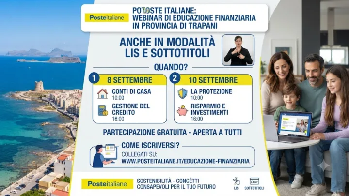 Da domani i webinar di Poste Italiane anche in LIS gratis per la Provincia di Trapani