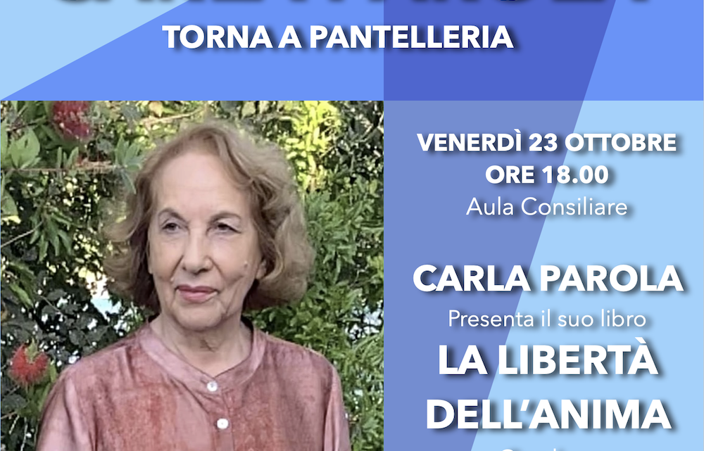 UNIPANT: il 23 ottobre Carla Parola torna a Pantelleria