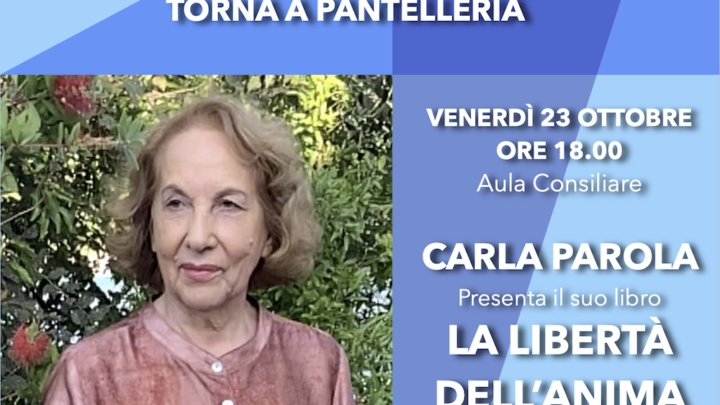 UNIPANT: il 23 ottobre Carla Parola torna a Pantelleria