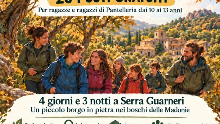 Hai un figlio tra i 10 e i 13 anni? Iscrivilo al campo scuola nelle Madonie (gratis)
